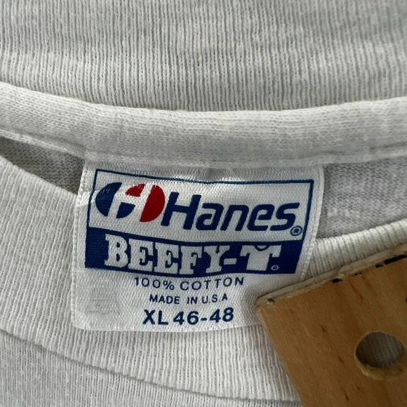 Vtg 90s Hanes 50th Anniv TOXX Member Print Adult XL White USA Single Stitch - Picture 4 of 15